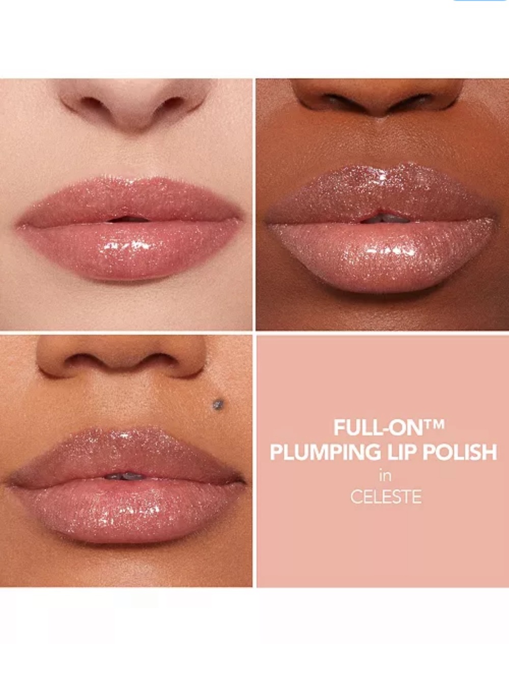New! Buxom Full-On™ Plumping Lip Polish in Celeste - Shimmery Pink Gloss